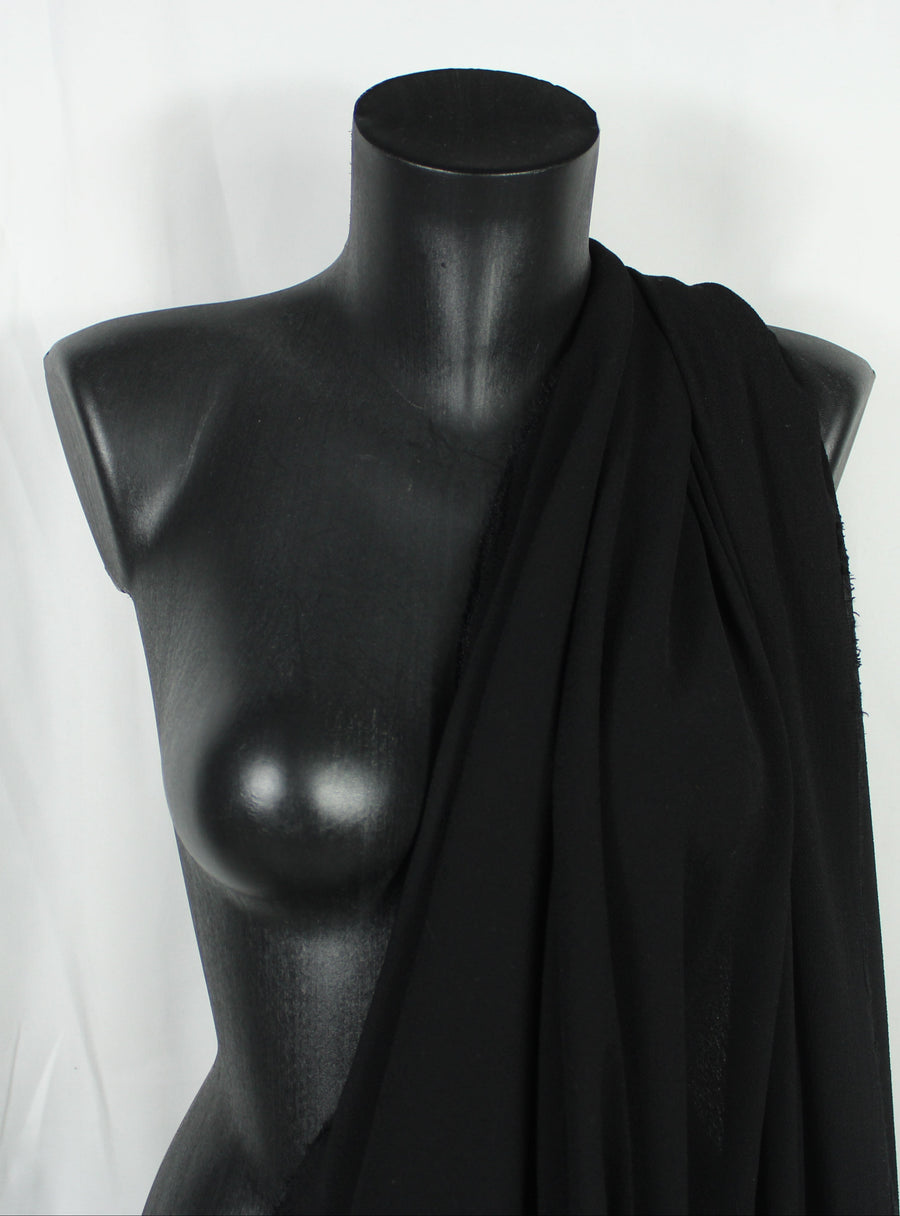 Tissu crêpe viscose - noir