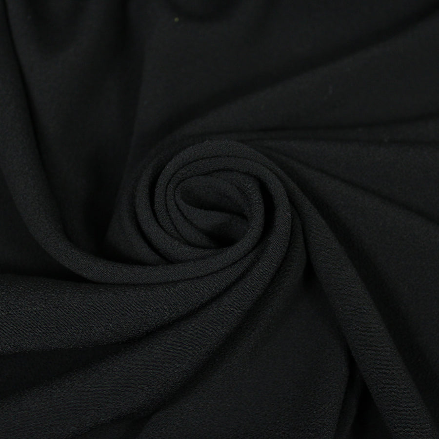 Tissu crêpe viscose - noir