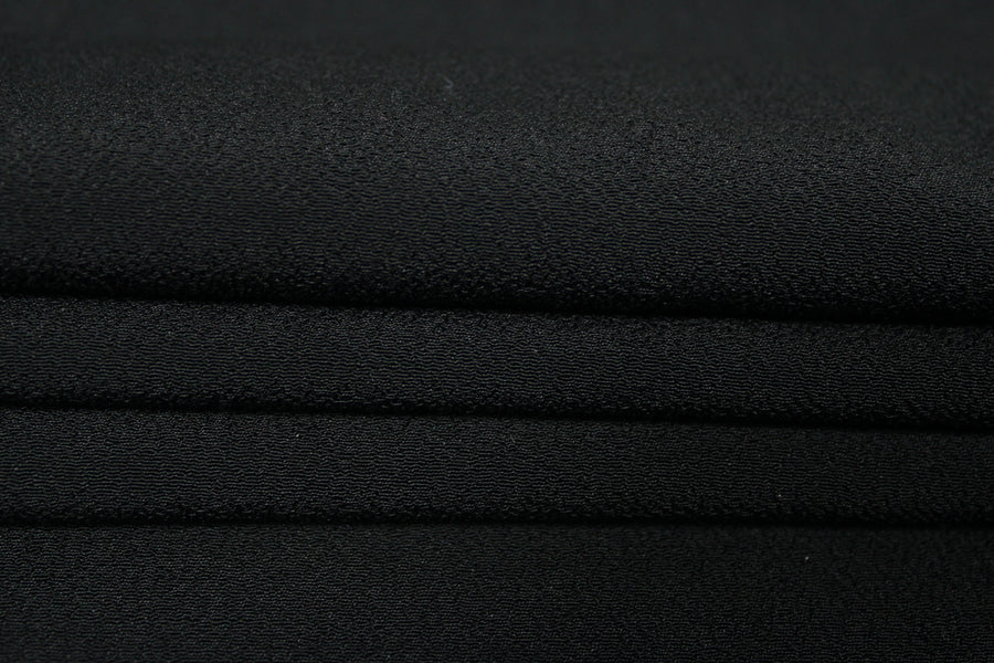 Tissu crêpe viscose - noir