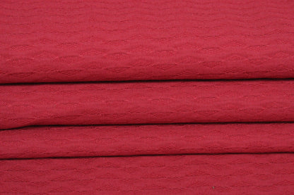 Tissu coton gaufré - framboise - photo 3/4 | So Tissus
