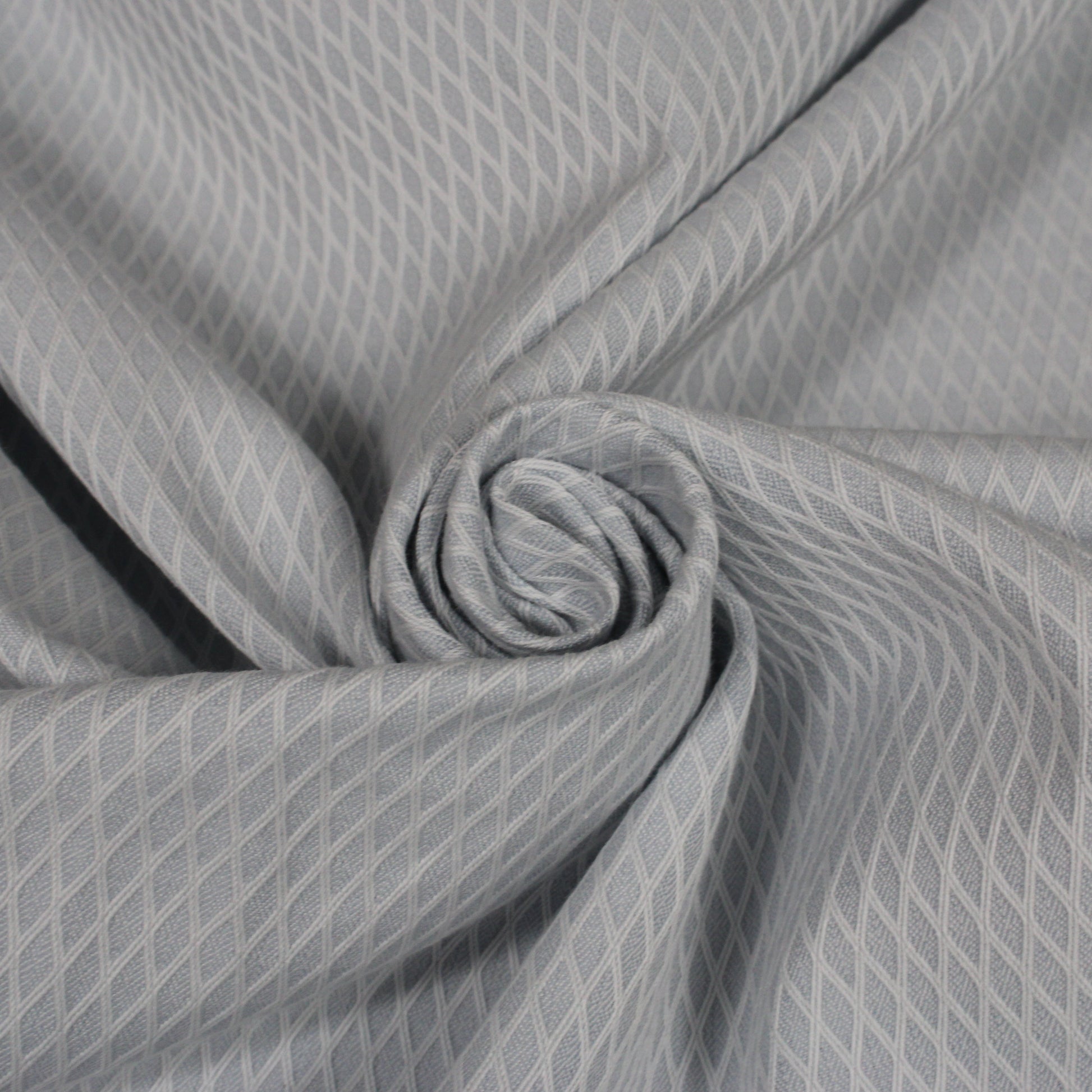 Tissu popeline de coton alvéolé - bleu ciel et blanc - photo 1/4 | So Tissus