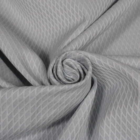 Tissu popeline de coton alvéolé - bleu ciel et blanc - photo 1/4 | So Tissus