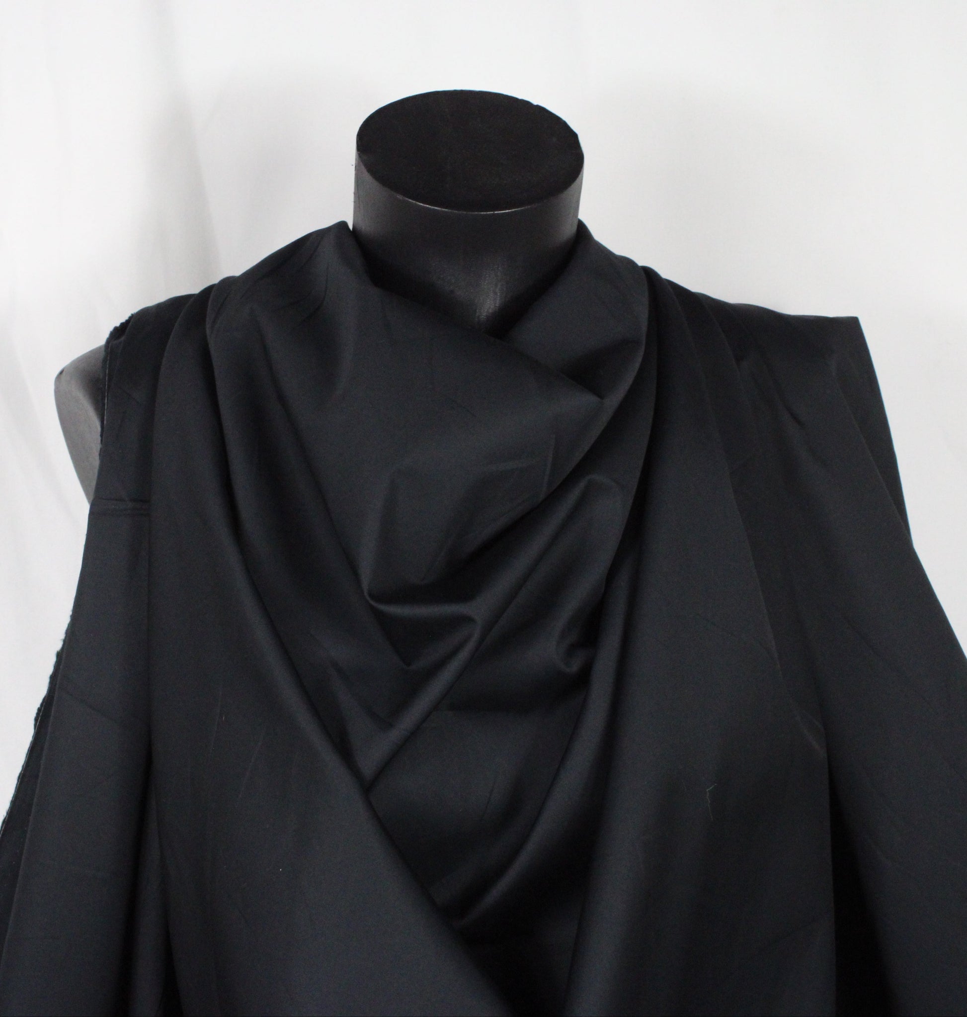 Tissu popeline de coton prestige - noir - photo 3/4 | So Tissus