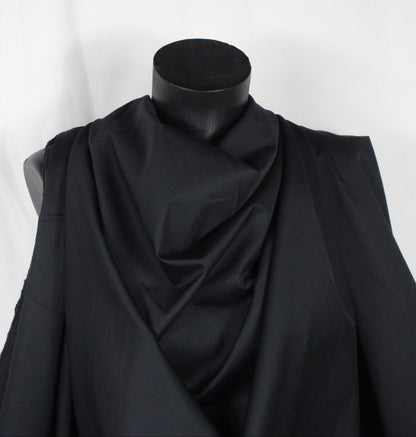 Tissu popeline de coton prestige - noir - photo 3/4 | So Tissus