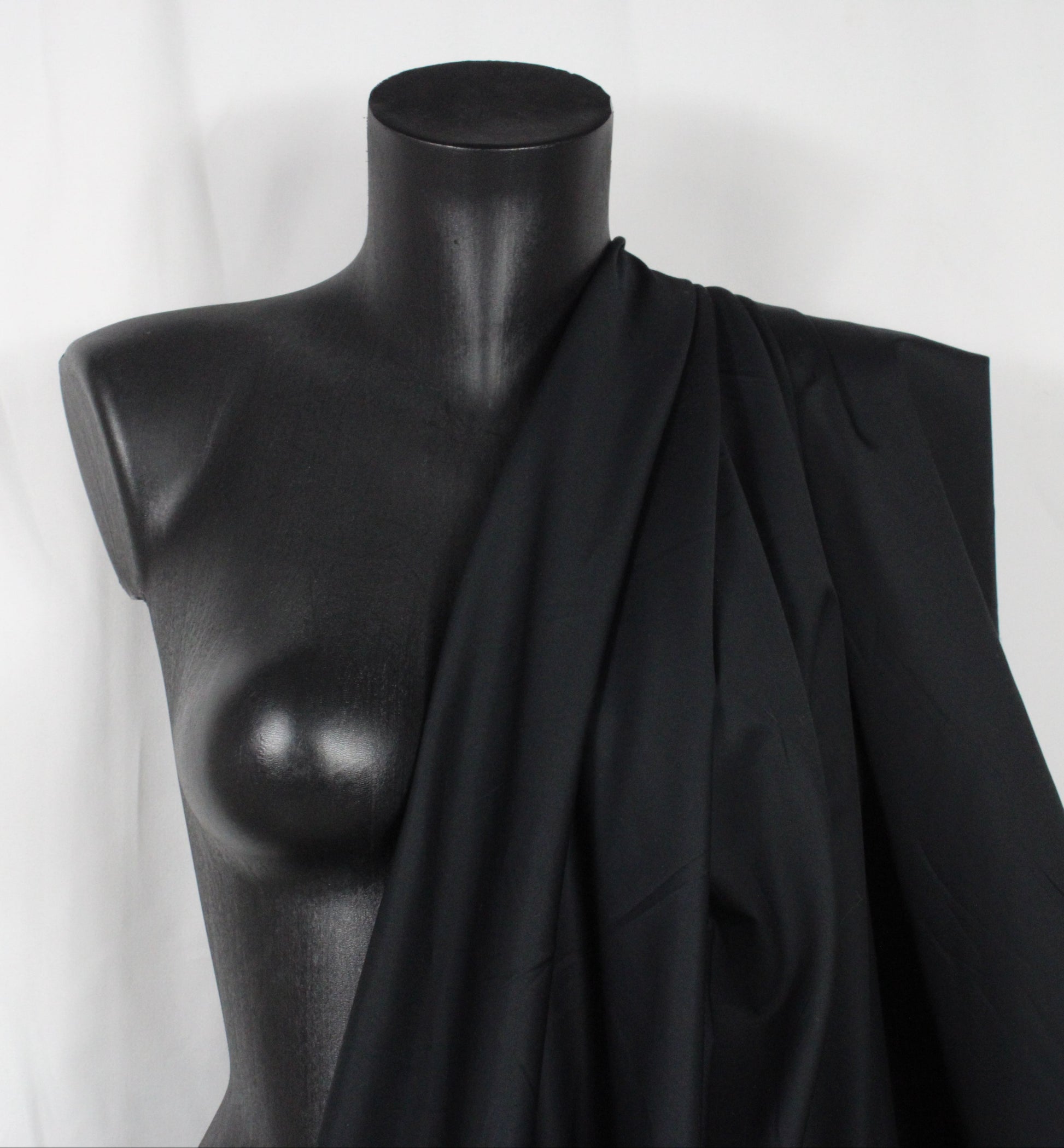 Tissu popeline de coton prestige - noir - photo 4/4 | So Tissus