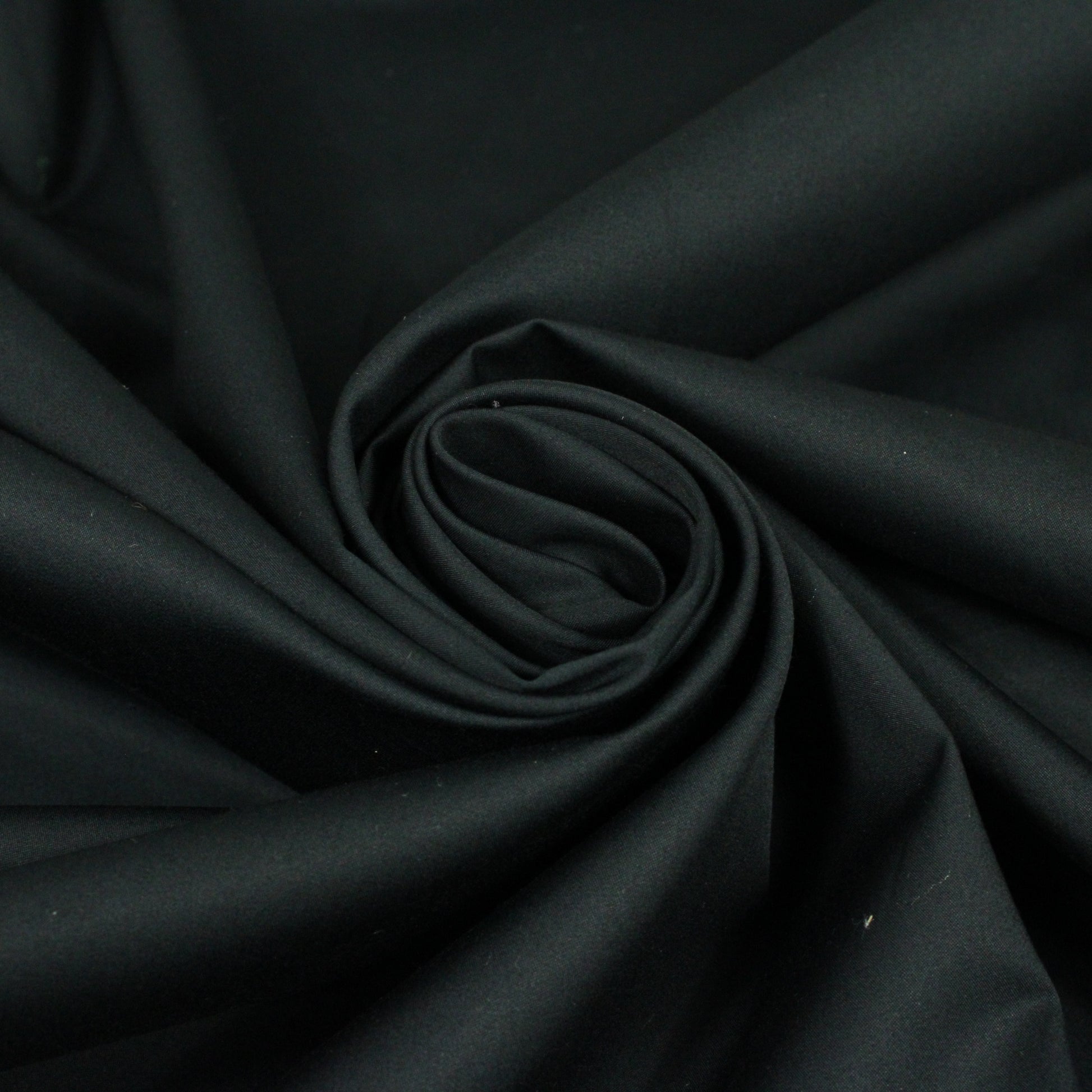 Tissu popeline de coton prestige - noir - photo 1/4 | So Tissus