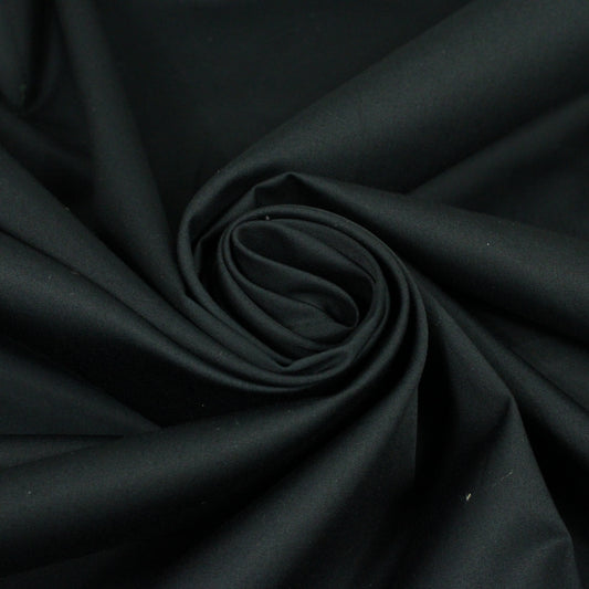 Tissu popeline de coton prestige - noir - photo 1/4 | So Tissus