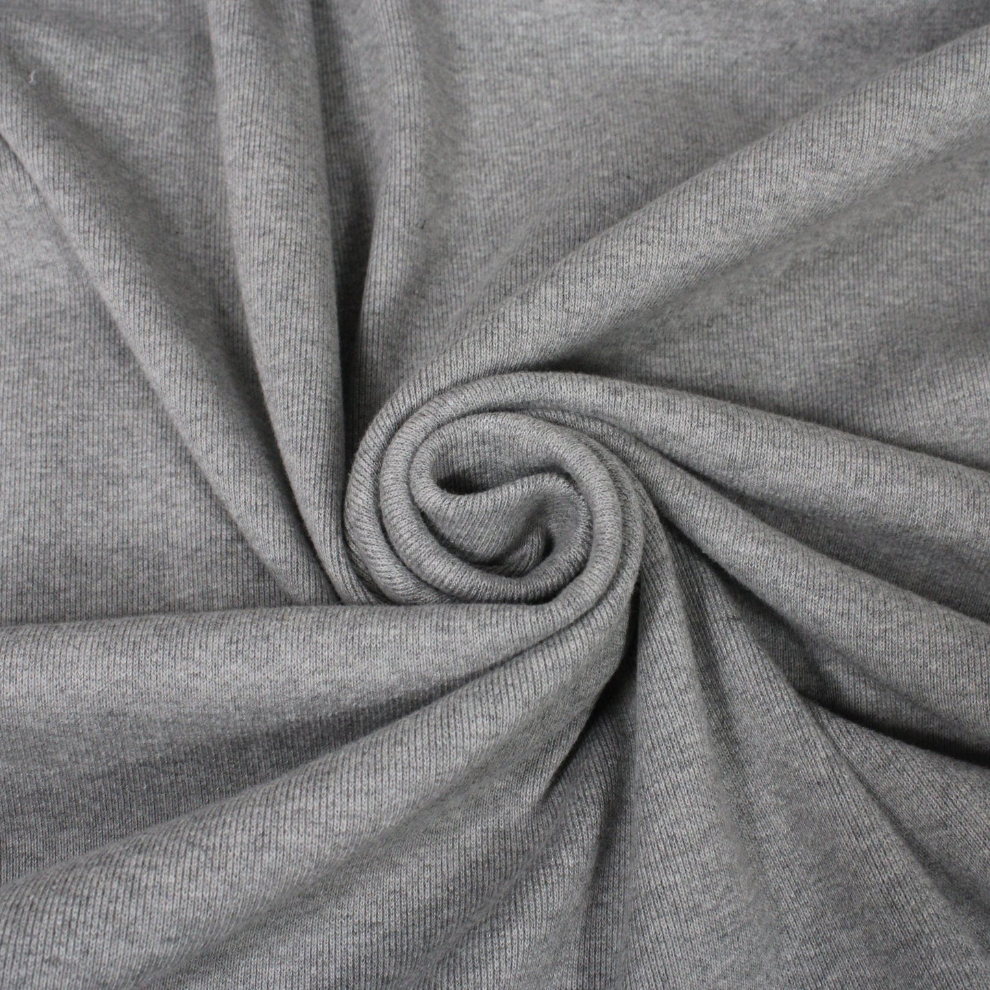 Tissu maille coton côtelé stretch - gris chiné - photo 1/4 | So Tissus