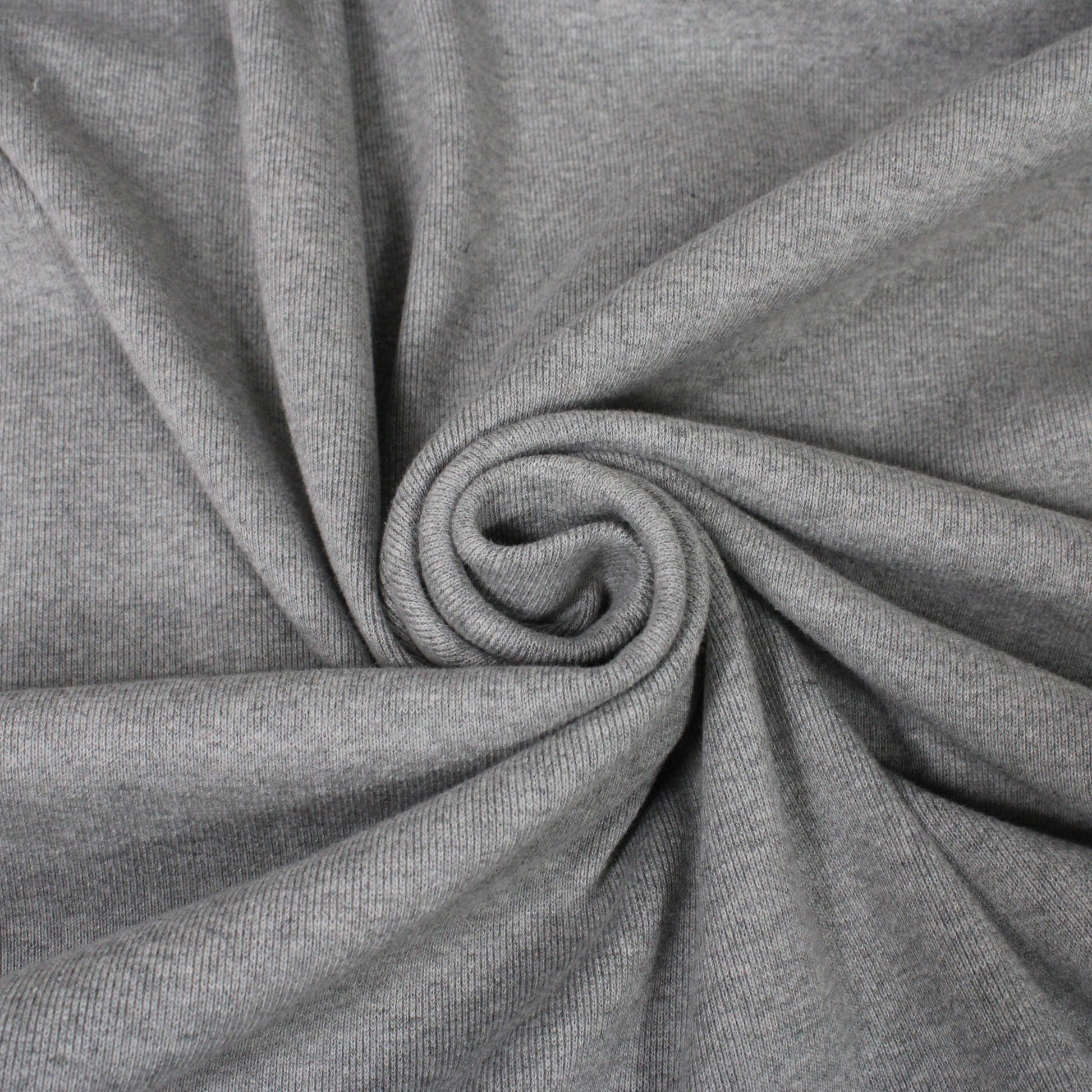 Tissu maille coton côtelé stretch - gris chiné - photo 1/4 | So Tissus