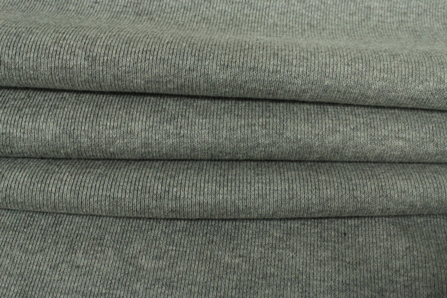 Tissu maille coton côtelé stretch - gris chiné - photo 2/4 | So Tissus