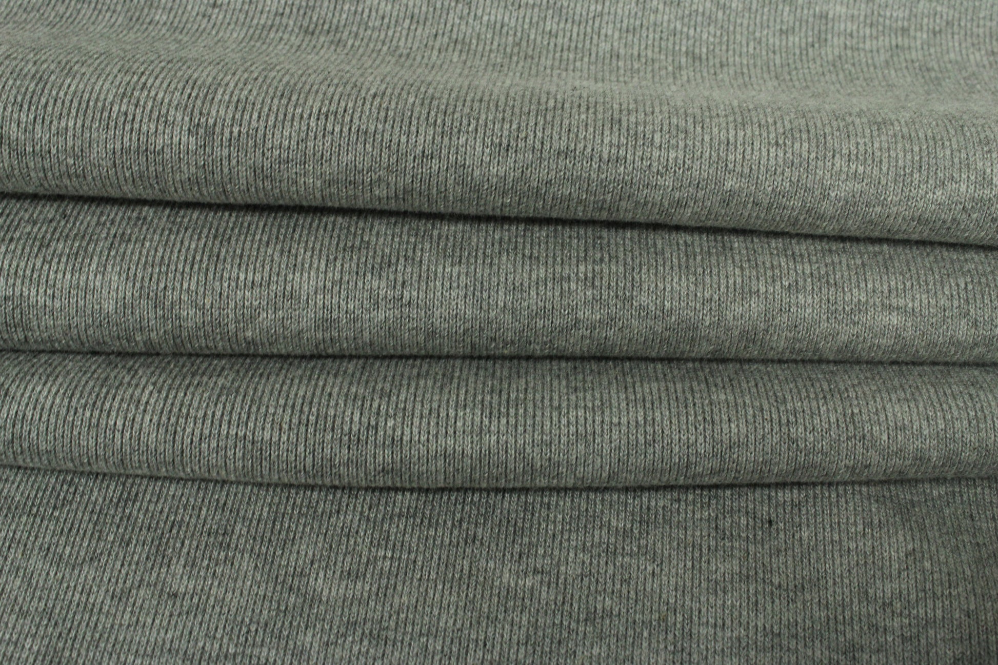 Tissu maille coton côtelé stretch - gris chiné - photo 2/4 | So Tissus