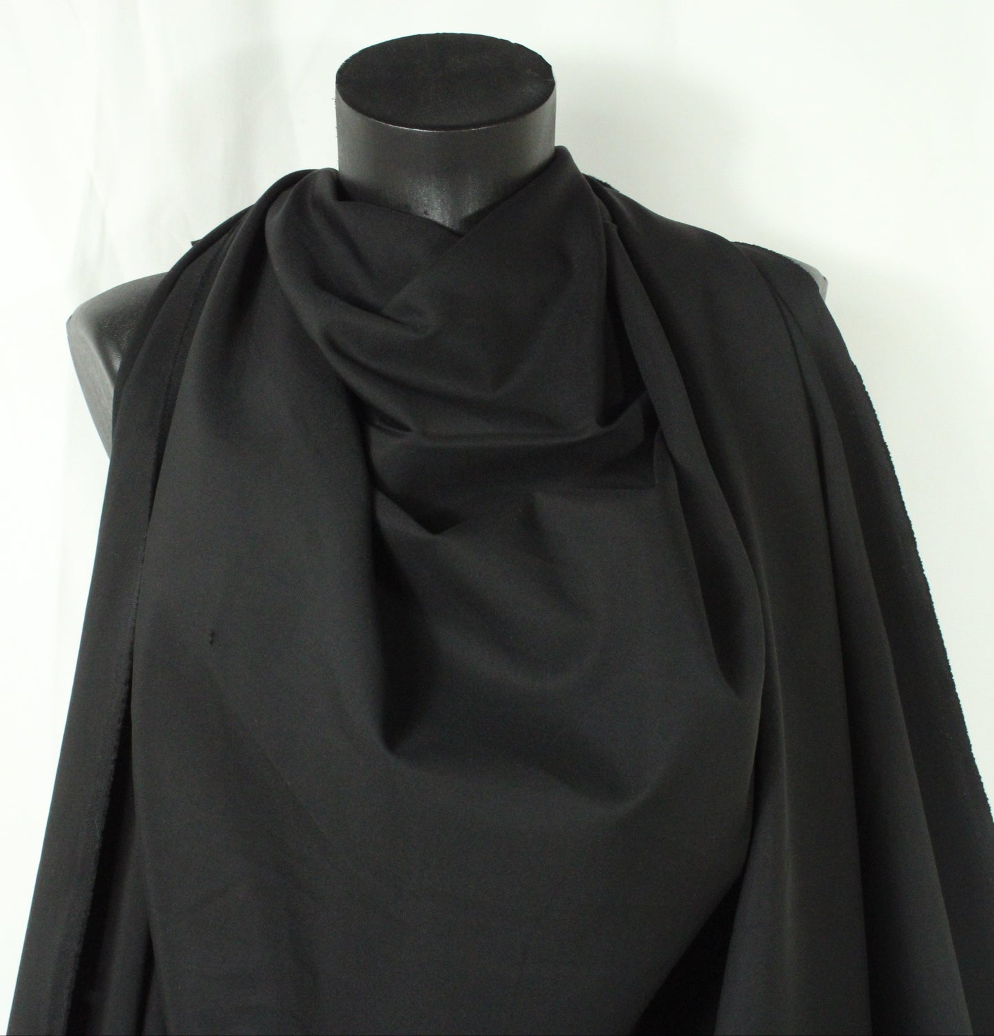 Tissu coton stretch prestige - noir - photo 3/4 | So Tissus