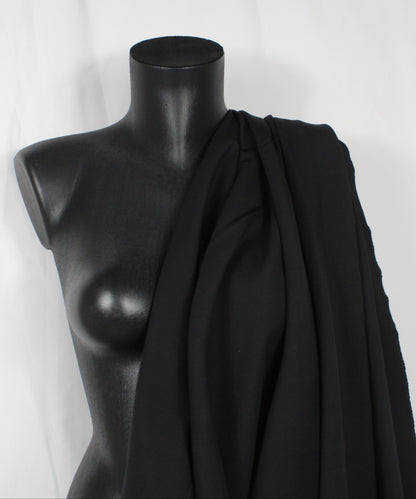 Tissu coton stretch prestige - noir - photo 4/4 | So Tissus
