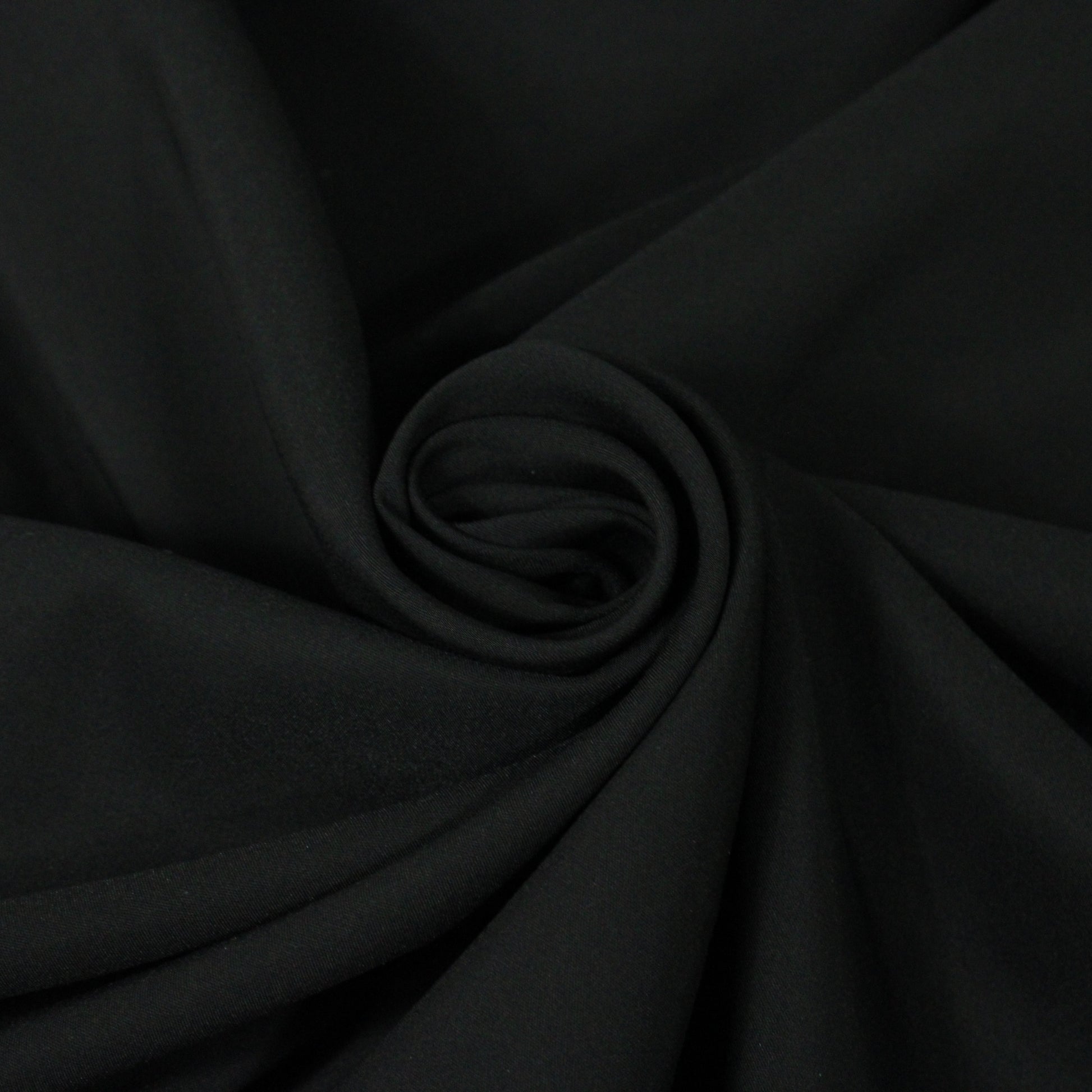 Tissu coton stretch prestige - noir - photo 1/4 | So Tissus