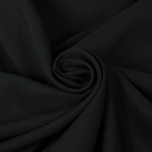 Tissu coton stretch prestige - noir - photo 1/4 | So Tissus
