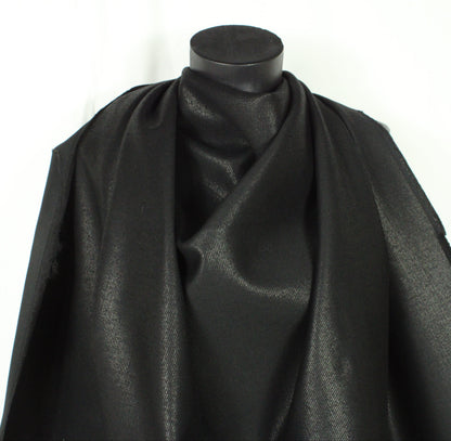 Tissu gabardine coton côtelé - noir irisé - photo 4/4 | So Tissus