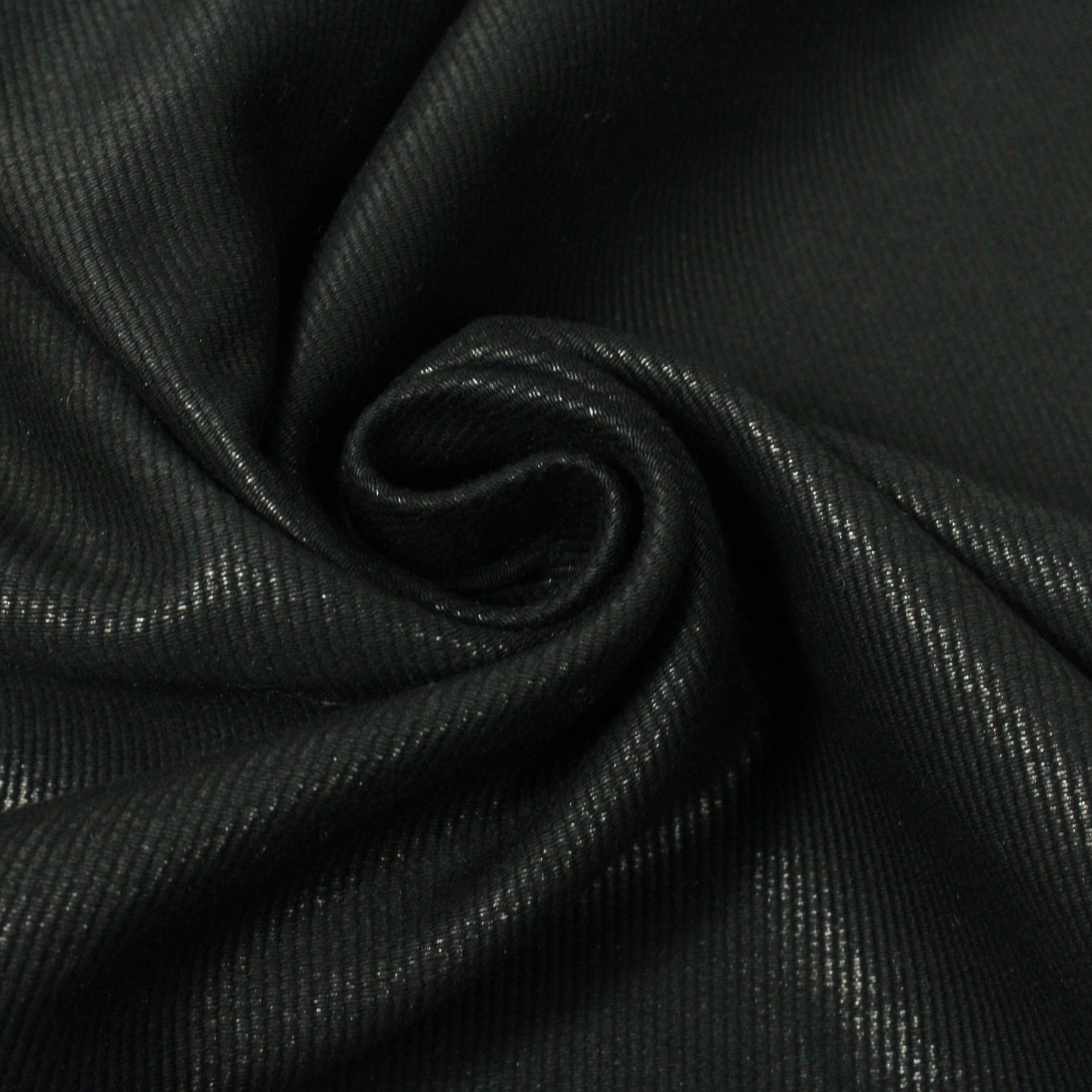 Tissu gabardine coton côtelé - noir irisé - photo 1/4 | So Tissus