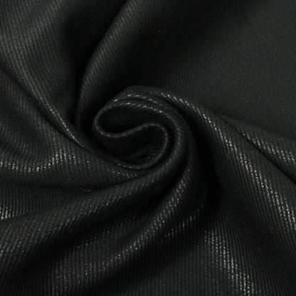 Tissu gabardine coton côtelé - noir irisé - photo 1/4 | So Tissus