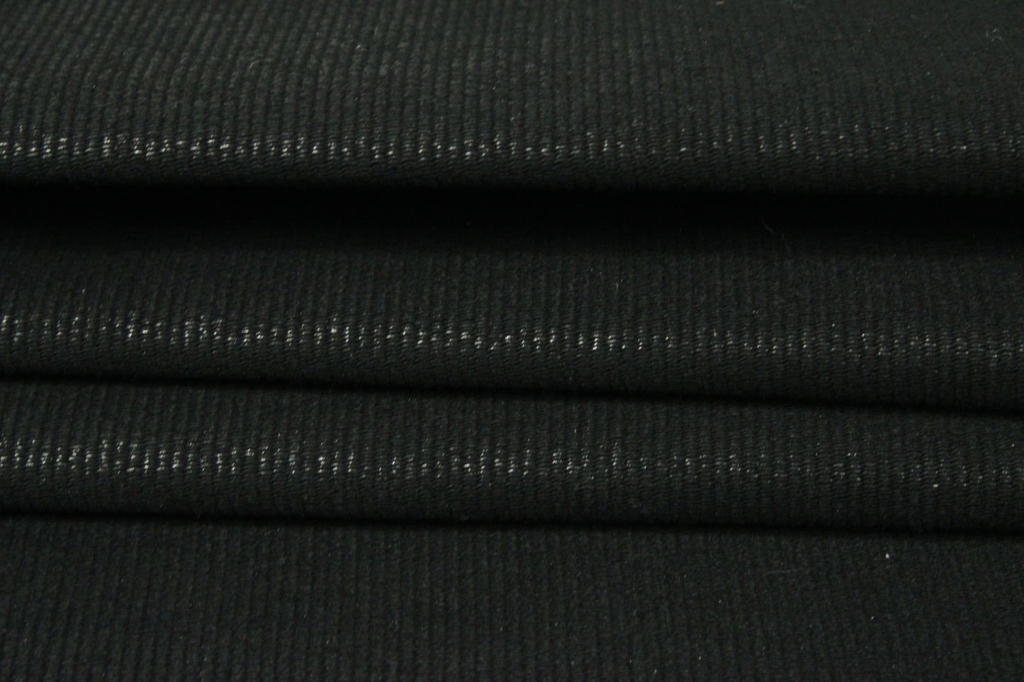 Tissu gabardine coton côtelé - noir irisé - photo 2/4 | So Tissus