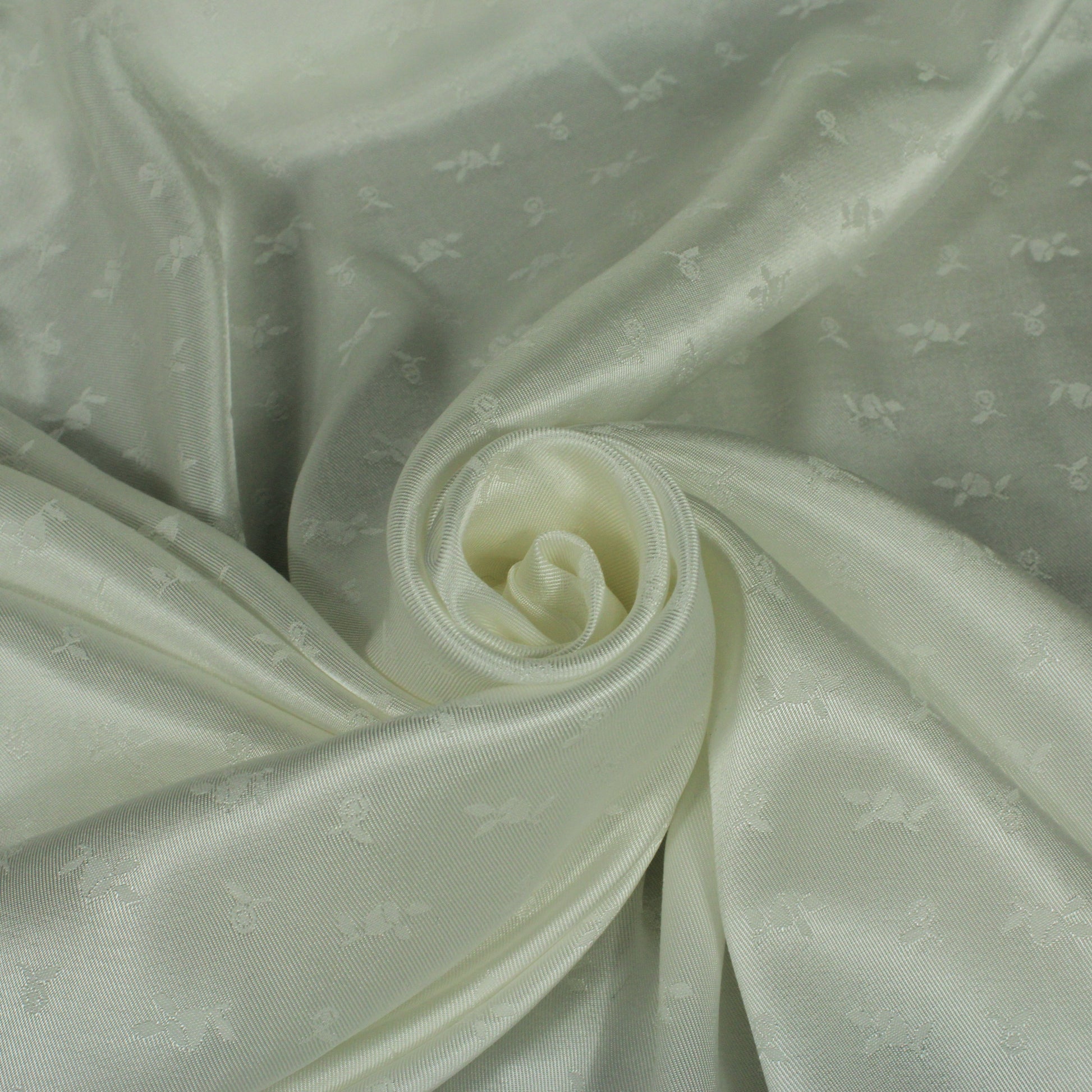 Tissu twill viscose - effet brodé - blanc - photo 1/4 | So Tissus
