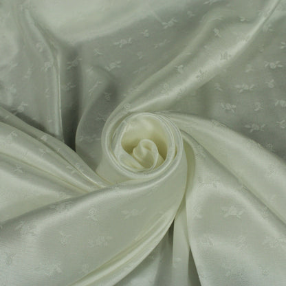 Tissu twill viscose - effet brodé - blanc - photo 1/4 | So Tissus