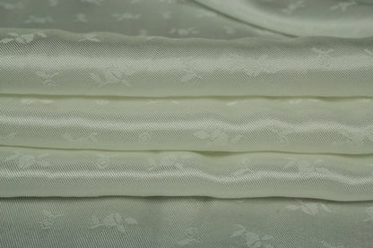 Tissu twill viscose - effet brodé - blanc - photo 2/4 | So Tissus