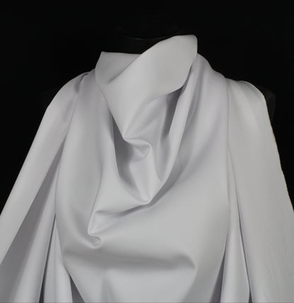 Tissu coton stretch prestige - blanc - photo 3/4 | So Tissus