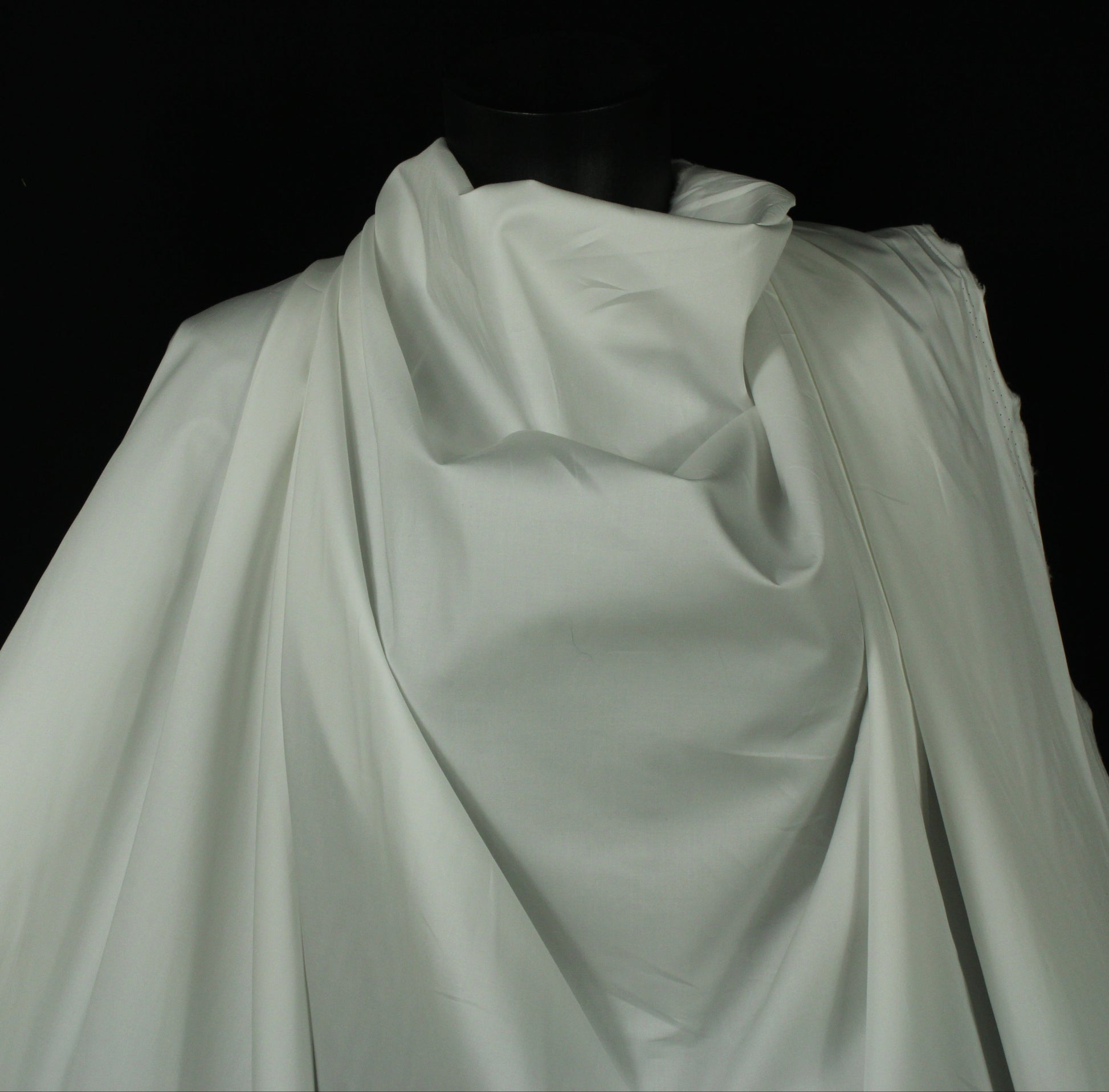 Tissu popeline de coton prestige - blanc - photo 3/4 | So Tissus
