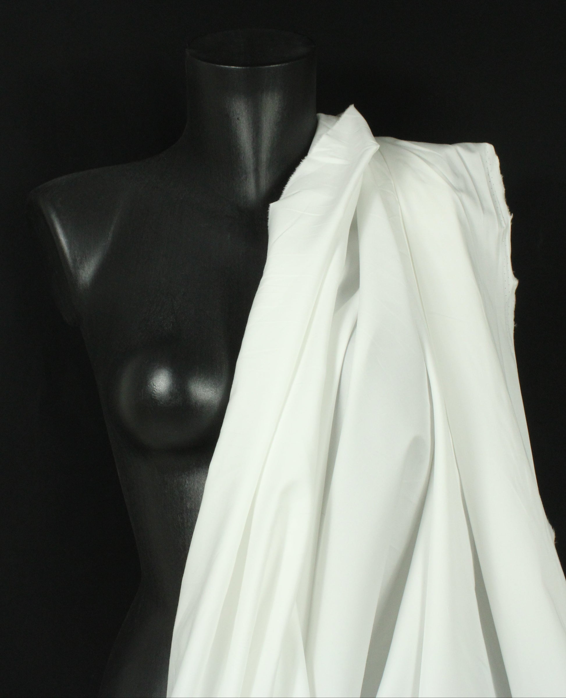 Tissu popeline de coton prestige - blanc - photo 4/4 | So Tissus