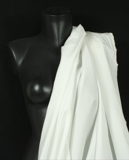 Tissu popeline de coton prestige - blanc - photo 4/4 | So Tissus
