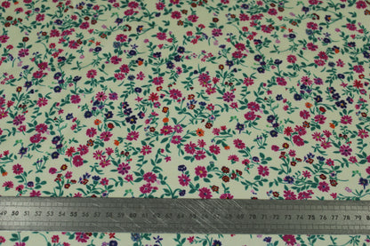 Tissu satin de viscose - imprimé petites fleurs roses - photo 5/5 | So Tissus