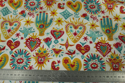 Tissu satin de viscose - imprimé folk mexicain - photo 5/5 | So Tissus