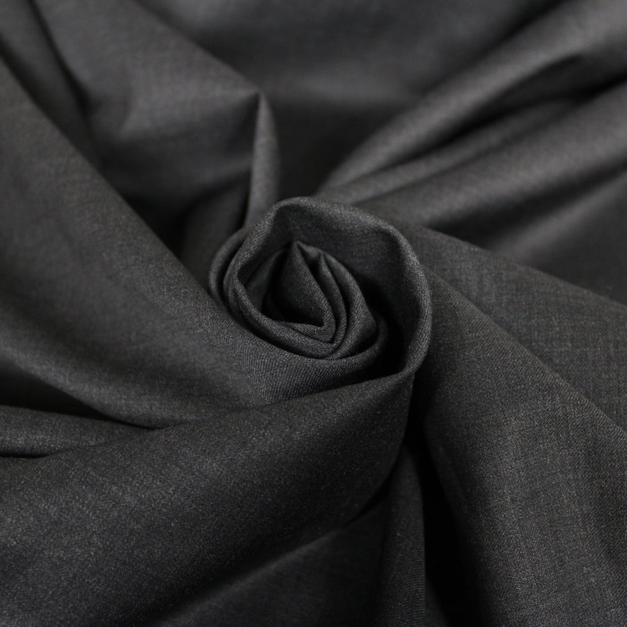 Tissu laine froide stretch - gris anthracite