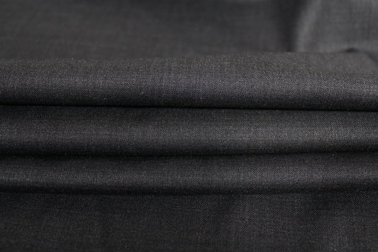 Tissu laine froide stretch - gris anthracite - photo 2/4 | So Tissus