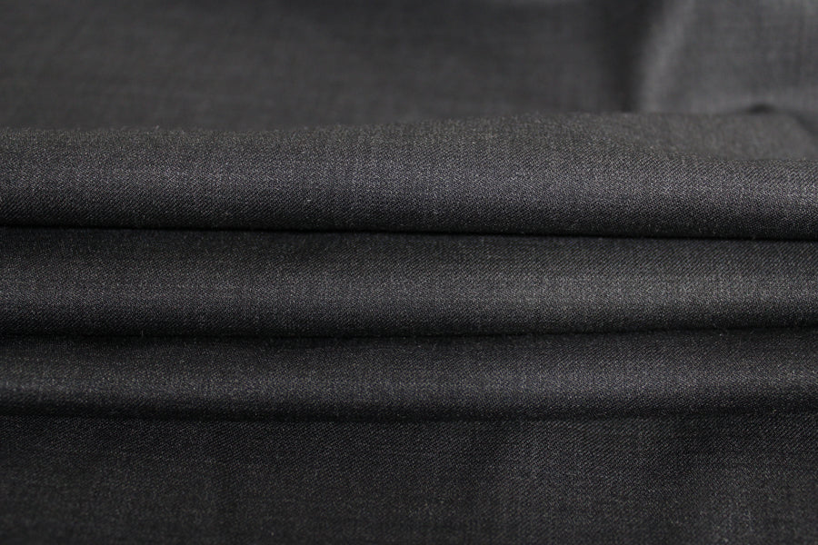 Tissu laine froide stretch - gris anthracite