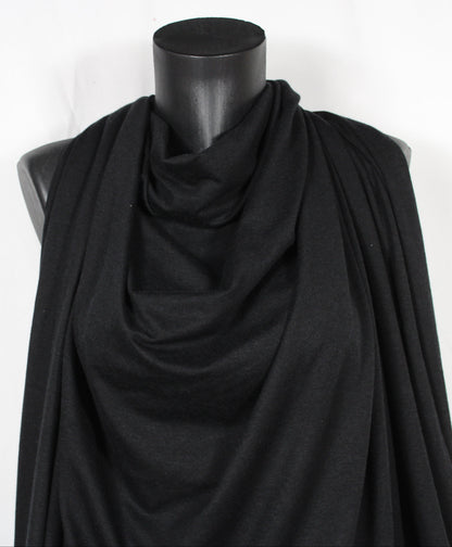 Tissu jersey de laine - noir - photo 3/4 | So Tissus