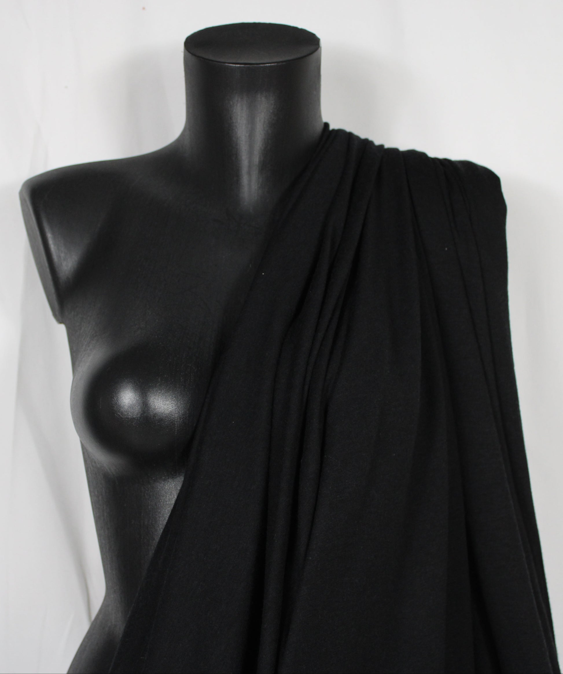 Tissu jersey de laine - noir - photo 4/4 | So Tissus