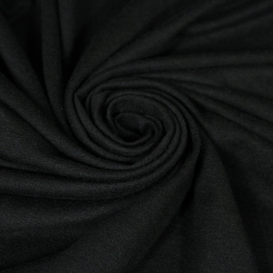 Tissu jersey de laine - noir - photo 1/4 | So Tissus