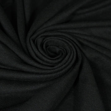 Tissu jersey de laine - noir