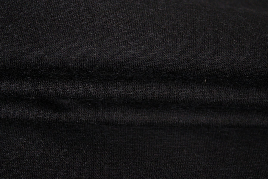 Tissu jersey de laine - noir