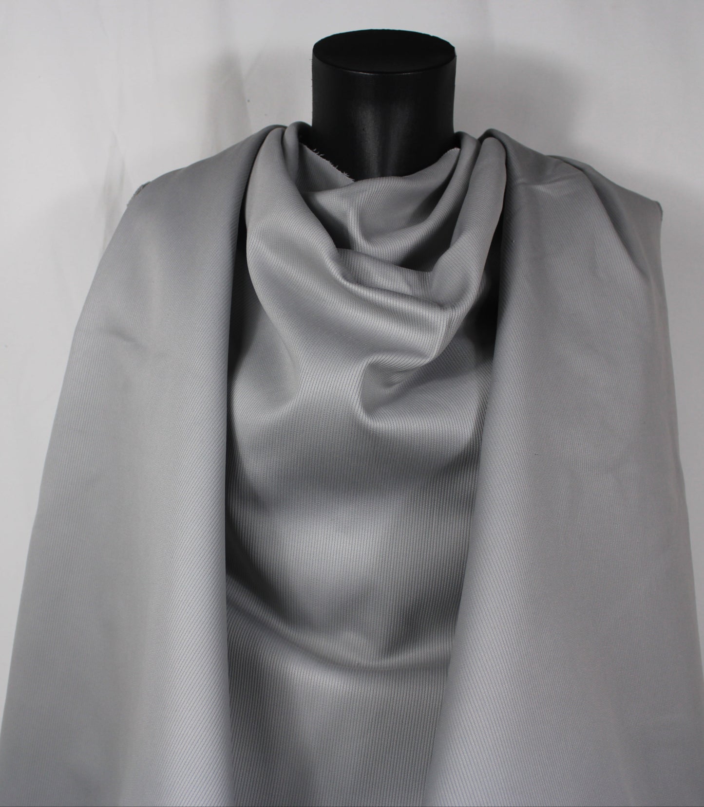 Tissu gabardine coton côtelé - gris perle - photo 3/4 | So Tissus