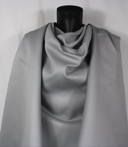 Tissu gabardine coton côtelé - gris perle - photo 3/4 | So Tissus