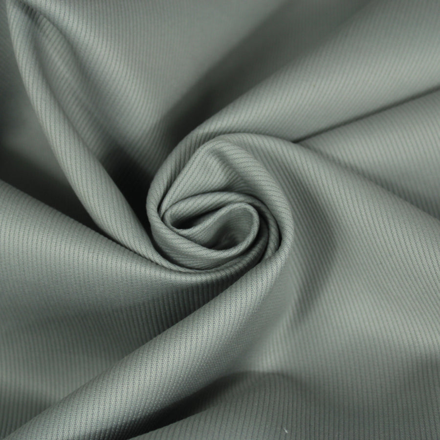 Tissu gabardine coton côtelé - gris perle