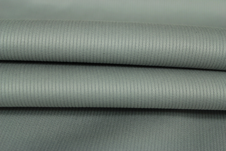 Tissu gabardine coton côtelé - gris perle