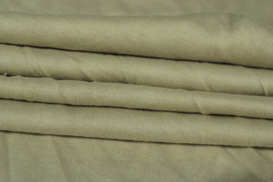 Tissu jersey coton - beige