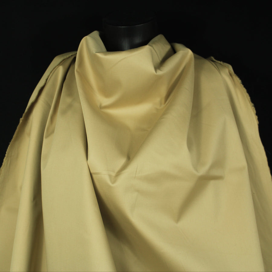 Tissu gabardine de coton prestige stretch - beige