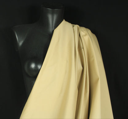 Tissu gabardine de coton prestige stretch - beige - photo 3/4 | So Tissus
