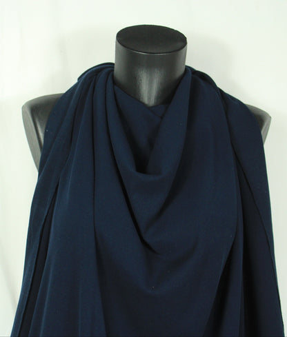 Tissu maille coton côtelé stretch - bleu marine - photo 3/4 | So Tissus