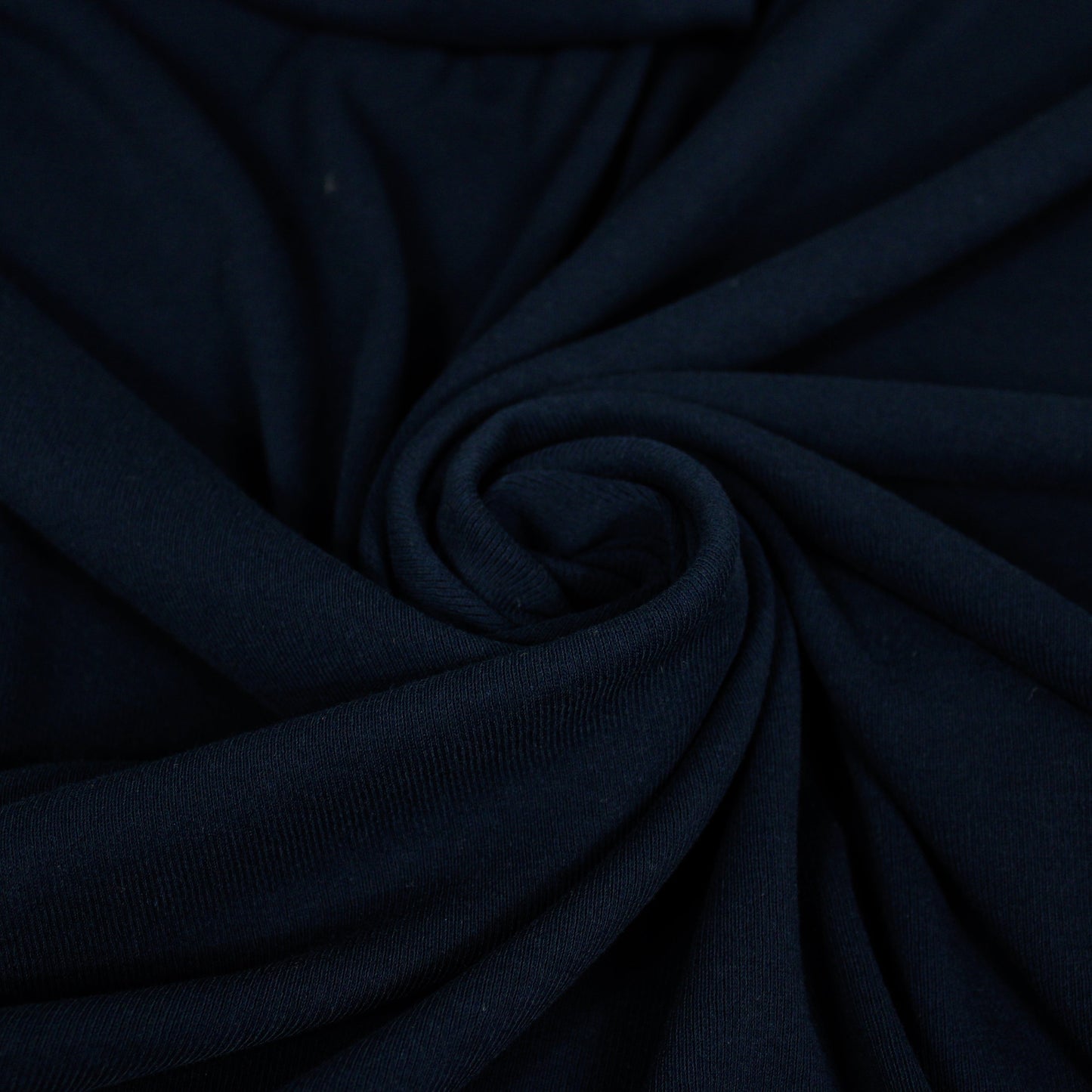 Tissu maille coton côtelé stretch - bleu marine - photo 1/4 | So Tissus