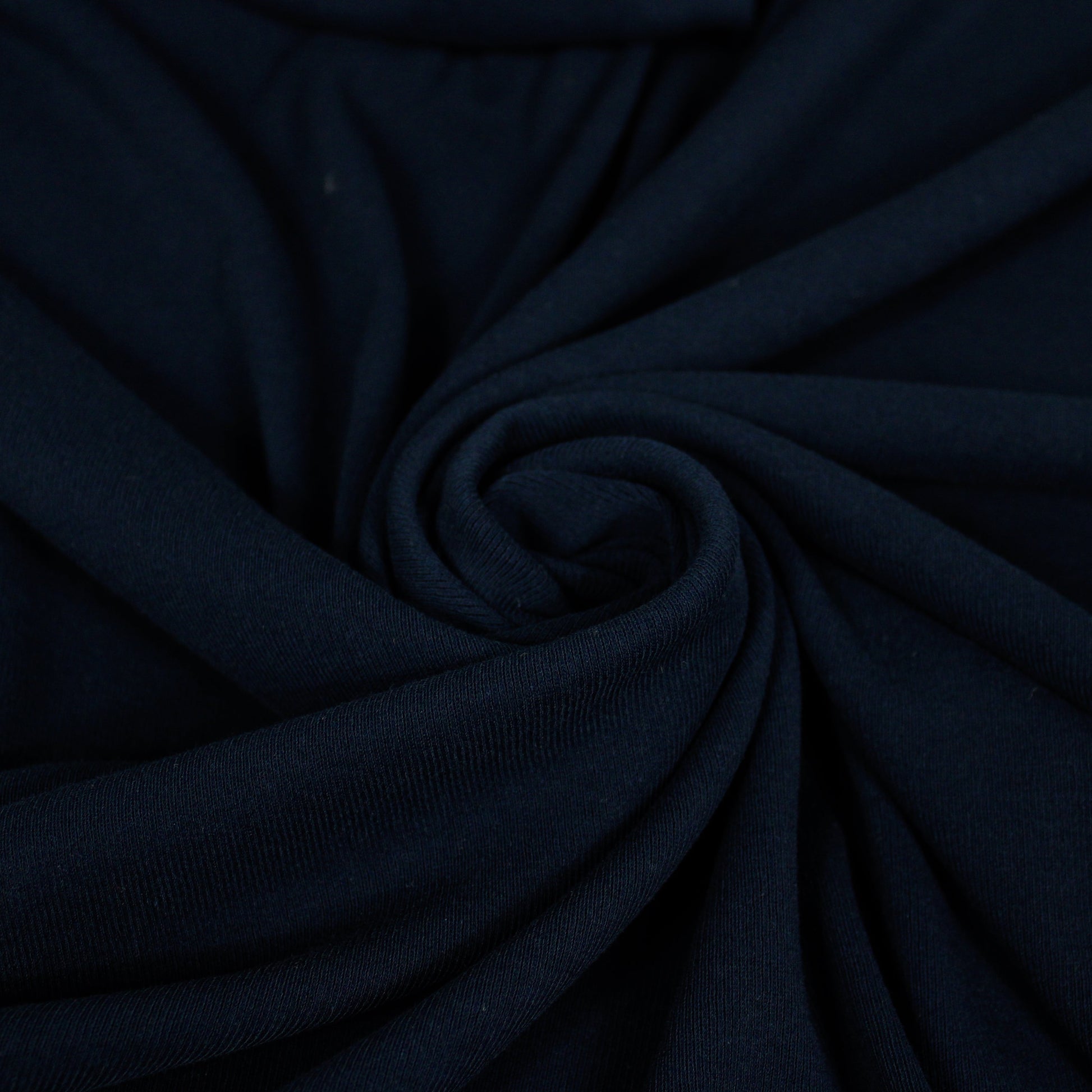 Tissu maille coton côtelé stretch - bleu marine - photo 1/4 | So Tissus